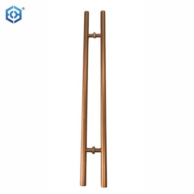Tay nắm cửa khách sạn màu vàng hồng Tay nắm cửa căn hộ bằng thép không gỉ Tay nắm cửa kính ống tròn không vân tay