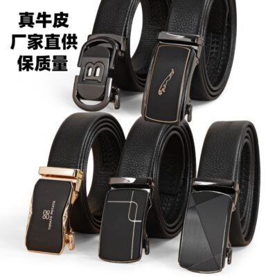 Nam cao cấp chính hãng thắt lưng da thật nam lớp trên cùng kinh doanh thắt lưng da bò bán buôn thắt lưng nam nhẹ sang trọng