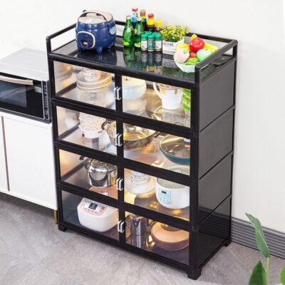 Tủ để đồ nhà bếp giá cao từ sàn đến trần tủ nhiều lớp tủ gia đình có cửa tủ phụ tủ khóa trạm độc lập