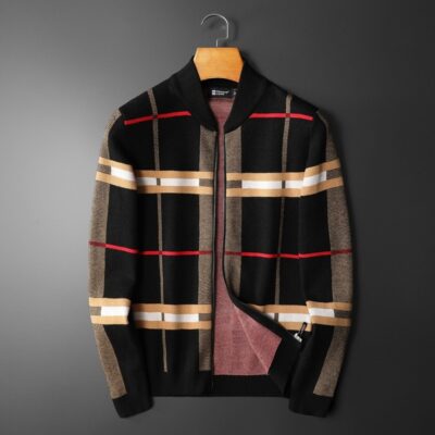 Áo Len Nam Thu Đông 2022 Mới Đẹp Xu Hướng Thời Trang Áo Len Dệt Kim Cổ Tròn Phối Dây Kéo Áo Len