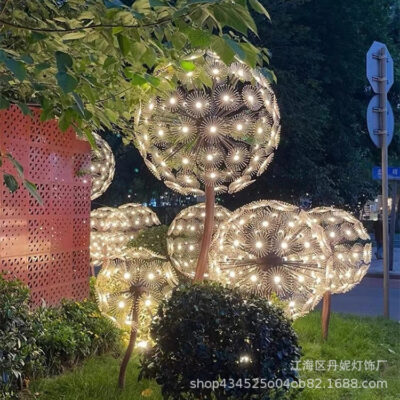 Đèn Led Acrylic Đèn Bồ Công Anh Ngoài Trời Chống Nước Mô Phỏng Sợi Quang Vuông Công Viên Cộng Đồng Bãi Cỏ Trang Trí Cảnh Quan Đèn