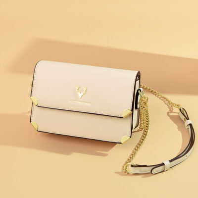 Túi Đeo Chéo Dây Xích Nữ Mới 2023 Túi Đeo Vai Thời Trang Lễ Tình Nhân Màu Sắc Tương Phản Đơn Giản Đa Năng Đầu Hươu Nhỏ Túi Vuông
