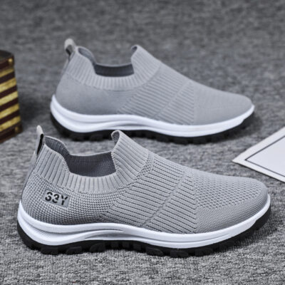 Mùa Xuân Năm 2023 Mới Ngoại Thương Nam Giày Thoáng Khí Bay Dệt Chạy Bộ Sneakers Trơn Giày Nam