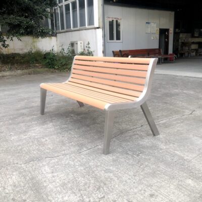 Gỗ nhựa dải ghế công viên tựa lưng ngoài trời băng ghế ngoài trời inox phân băng ghế giải trí đã hoàn thành ghế ngồi phong cảnh
