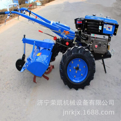 Máy kéo đi bộ máy xới đất quay máy cày tay diesel Máy kéo nông nghiệp đi bộ 10 mã lực