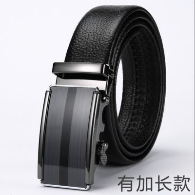 Thắt lưng nam da bò lớp 1 nối dài thắt lưng nam mỡ size lớn khóa tự động da thật thắt lưng mỡ man 150 mỡ man 160 siêu dài