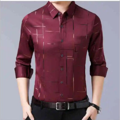 Áo sơ mi mỏng của bố mùa hè giản dị dành cho nam giới trung niên và người cao tuổi Áo sơ mi hoa dài tay lụa băng nam mùa thu