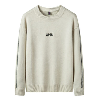 Nguồn nhà sản xuất 2022 áo len nam đơn giản khí quyển mới thời trang trẻ áo len cặp đôi màu trơn giản dị