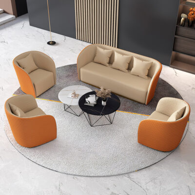 Bắc Âu đẹp sang trọng hiện đại sofa đơn kết hợp văn phòng đàm phán kinh doanh bàn ghế thời trang giải trí ghế sofa tiếp khách