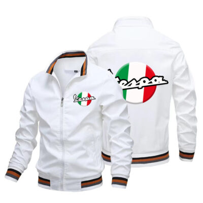 Xuyên biên giới mùa thu châu Âu và Mỹ mới nam xe máy in áo khoác đường phố quần áo nam đi xe đạp cardigan dây kéo quần áo áo khoác