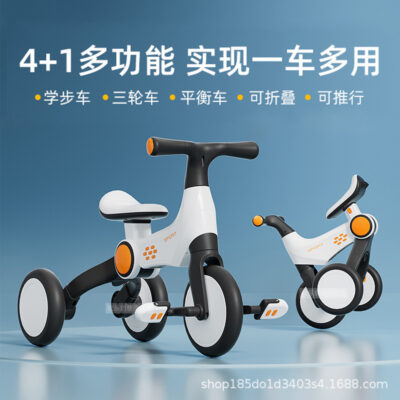Xe đạp ba bánh trẻ em đa chức năng xe đẩy bốn trong một cho bé xe đạp cân bằng cho bé có thể đẩy bằng tay