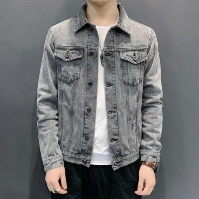 Quần áo denim nam Áo khoác denim nam mùa xuân và mùa thu mới Quần áo nam phiên bản Hàn Quốc mùa xuân áo khoác mỏng nam