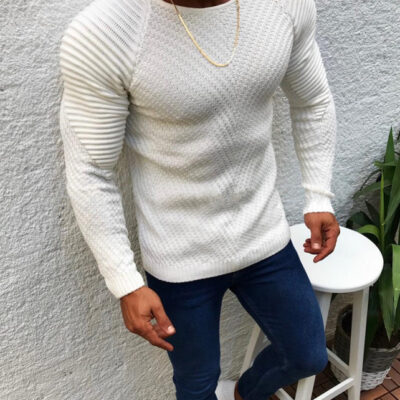 Thu Đông 2021 Nam Slim Dài Tay Cổ Tròn Chui Đầu Nón Kết Nam Nữ Trẻ Màu Xoắn Hoa Áo LenAmazon