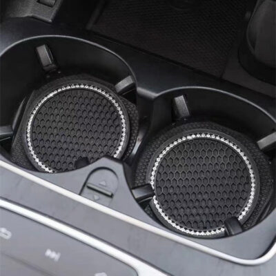 Xe Ô Tô Cốc Nước Chống Trượt Sáng Tạo Tròn Mềm Cốc Nhựa Xe Lưu Trữ Thảm Đa Năng Chống Trượt Nội Thất Ô Tô nguồn Cung Cấp