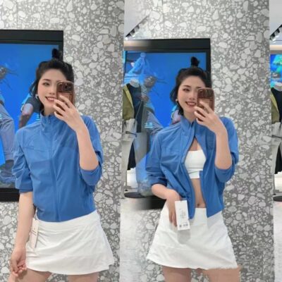 Happy Lemon 2023 mùa xuân hè mới áo khoác quần vợt nữ áo khoác ngắn áo khoác nhỏ