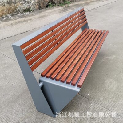 Ghế công viên bằng thép không gỉ ngoài trời băng ghế dự bị giải trí khung sắt hàng dài ghế băng ghế dự bị vuông