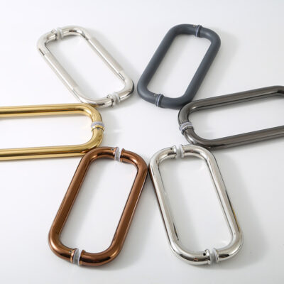 Tay nắm cửa kính inox tay nắm cửa dày ống tròn phụ kiện cửa kính tay vịn cửa gỗ loại O 275