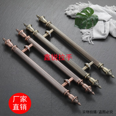 Cửa kính Tay nắm cửa gỗ phong cách Châu Âu cổ cửa  thép không gỉ dày sang trọng khách sạn KTV Tay nắm cửa