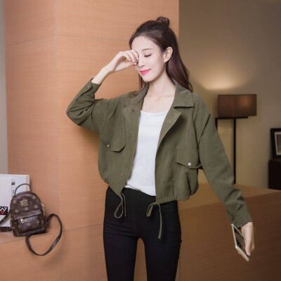 Áo khoác nữ xuân thu 2023 phiên bản Hàn Quốc mới dáng rộng dài tay phù hợp với mọi lứa tuổi áo khoác nhỏ đồng phục bóng chày áo khoác ngắn