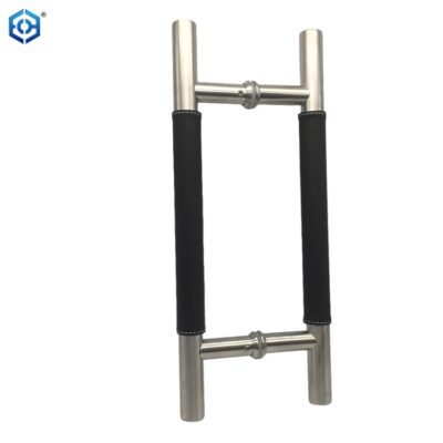 Nhà máy tùy chỉnh làm bằng thép không gỉ bao quy đầu phong cách châu Âu Tay nắm cửa kính hình chữ H bằng da cặp kính bơm tay cầm phòng tắm bằng da