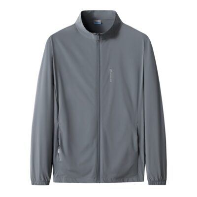 Mùa Hè Béo Plus Size Nam Cổ Đứng Rời Mỏng Phần Mỡ Áo gió Chống Nắng Quần Áo Béo Làm Khô Nhanh áo Khoác Áo Khoác