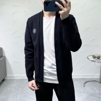 Cardigan dệt kim nam mùa xuân và mùa thu mới áo len nam mặc thường ngày mỏng phần áo khoác mùa thu hợp thời trang