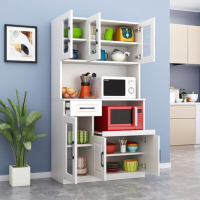 Tủ búp phê hiện đại đơn giản tủ cao 1 vách phòng khách bếp tủ kho tủ lò vi sóng tủ chè tủ