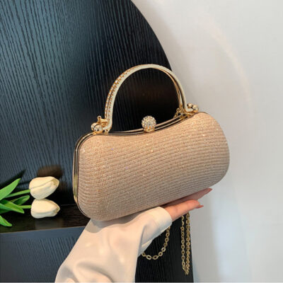 2023 kết cấu túi nữ hợp thời trang mới túi nữ tinh tế đơn giản phong cách nước ngoài túi nhỏ khóa khóa dây đeo vai túi đeo vai