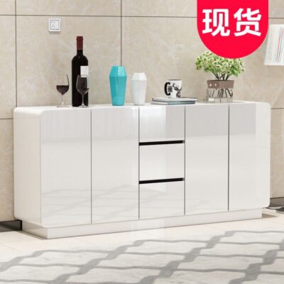 Tủ chè tối giản hiện đại tủ chè đa năng sơn tủ trắng tủ bếp tủ rượu phòng khách lắp ráp