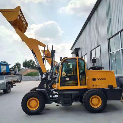 Hongyi vườn cây lấy cỏ xe nâng nhỏ hộ gia đình máy ủi nhỏ bốn bánh máy xúc kỹ thuật xây dựng đa chức năng