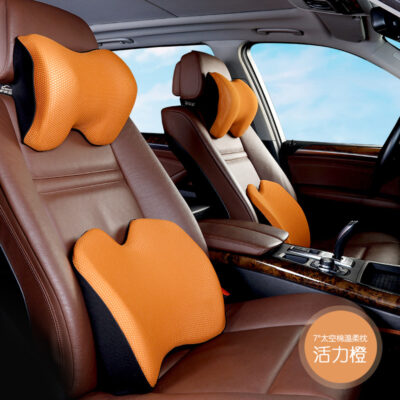 Love car house car memory space cotton eo lưng tựa đầu ô tô gối cổ ô tô eo đệm lưng trang trí nội thất