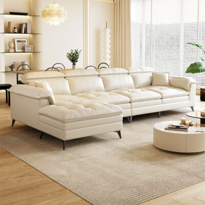 Mây Sofa Vải Phòng Khách Kết Hợp Cao Su Hiện Đại Đơn Giản Hàng Thẳng Ngôi Nhà Nhỏ Màu Kem Phong Cách Công Nghệ Sofa Vải