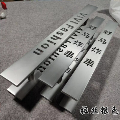 Chữ logo khách sạn bằng đồng cửa mới Tay nắm cửa màu rượu chắc chắn cửa kính Trung Quốc kính đen cổ