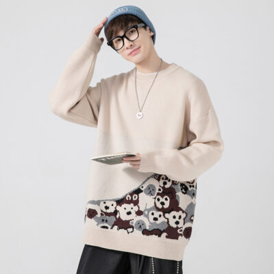 Áo len cashmere nam mùa thu và mùa đông khí chất cổ tròn rời bảy kim dày màu trơn dày áo len nguyên chất dày Áo len nam có đáy