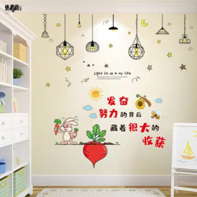 Hoạt Hình Truyền Cảm Hứng Dán Tường Trường Học Sinh Phòng Ngủ Dán Tường Lớp Văn Hóa Lớp Học Bố Trí Trang Trí Động Lực Dán