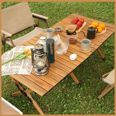 Nguồn Nhà Máy Bàn Ghế Xếp Ngoài Trời Dã Ngoại Di Động Cắm Trại Du Lịch Tự Lái Thiết Bị BBQ Bàn Cuộn Trứng