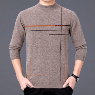 Thường áo đồng màu đáy quần áo áo nam mùa thu sản phẩm mới áo len cổ tròn nam mới 2601