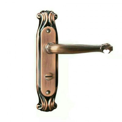 Khóa cửa phòng tắm bằng đồng đỏ cổ điển Khóa cửa phẳng mở phẳng mặt phẳng lỗ cài đặt lõm khoảng cách 110