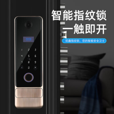 Khóa cửa chống trộm vân tay tự động hộ gia đình với khóa mật khẩu giám sát khóa cửa thông minh bán dẫn một chạm mắt mèo