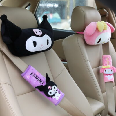 Xe ô tô hoạt hình sáng tạo tiểu quỷ sang trọng tựa đầu thoải mái gối kê cổ ô tô tiếp liệu nội thất gối ôm ghế ô tô