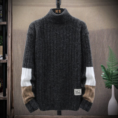 Áo Len Nam Mùa Thu Đông 2023 Áo Len Dày Mới Thường Phù Hợp Tất Cả Các Trận Đấu Cổ Trung Cao Nam