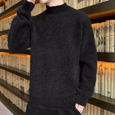 Áo len cổ lọ nam 2022 mới thu đông phong cách Hàn Quốc sành điệu thời trang giản dị phù hợp với tất cả áo len màu trơn