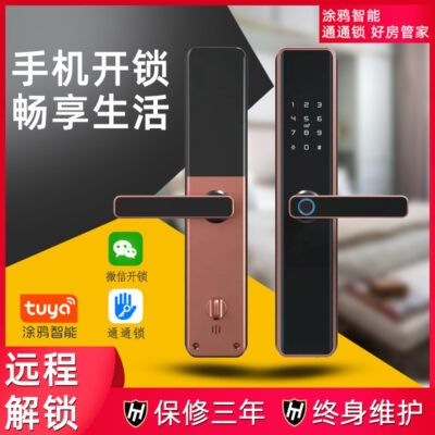 Một nắm mở nhà cho thuê từ xa mật mã vân tay khóa nhà chống trộm khóa cửa thông minh khóa điện tử nối mạng wifi