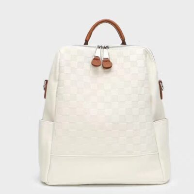 Ba lô nữ 2023 thời trang mới cao cấp thích hợp thiết kế kẻ caro ba lô da da thường đi học