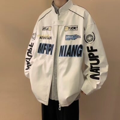 Áo Khoác Nam 2023 Mới Ins Quốc Triều Thương Hiệu Rời Racing Phù Hợp Với Xu Hướng Áo Khoác Bóng Chày Mỹ