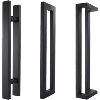 Tay nắm cửa kính ống tròn inox Tay nắm cửa khung gỗ khách sạn đen trắng xám hồng đen titan đen toàn bộ