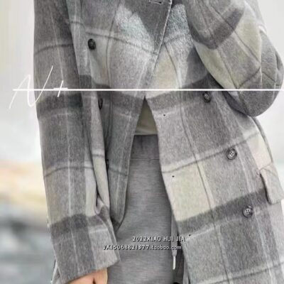 Áo khoác len nữ phong cách retro kiểu Anh mùa thu đông cực phù hợp với áo khoác len 2 mặt dài vừa phải chống giao mùa