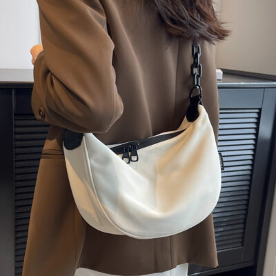 2023 Túi Messenger phổ biến của năm nay cô gái Morime túi bánh bao phong cách retro thời trang mới túi dây xích giản dị túi đeo vai