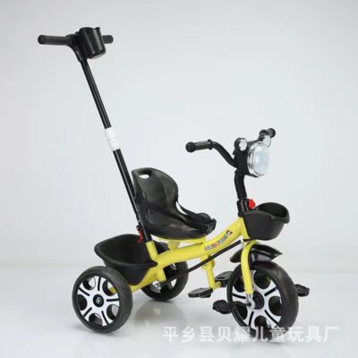 Nhà sản xuất xe ba bánh trẻ em có tay đẩy hai trong một xe đạp có nhạc dây đai xe đẩy trẻ em xe đạp bán buôn
