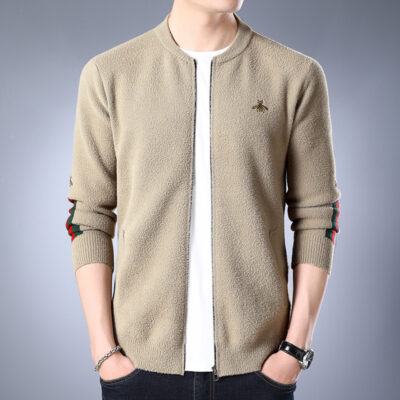 Áo Len Cardigan Nam Thu Đông 2021 Xu Hướng Mới Hàn Quốc Dạ Nỉ Dây Kéo Cổ Bóng Chày Áo Len Áo Khoác Nam Quần Áo